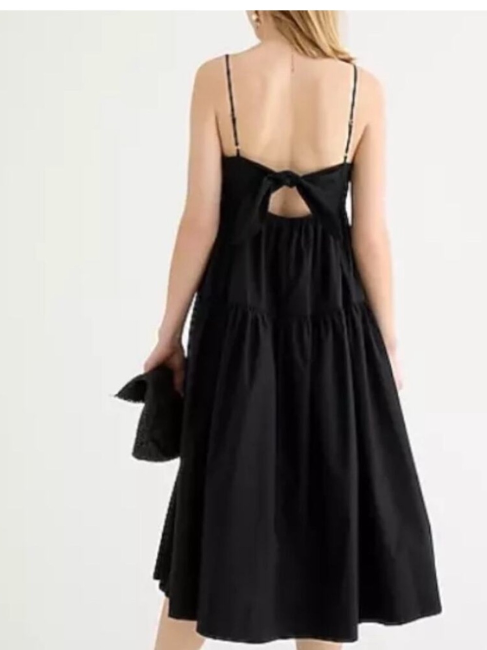 J.Crew Tie-back Tiered 100% Cotton Poplin Dress, Size 16